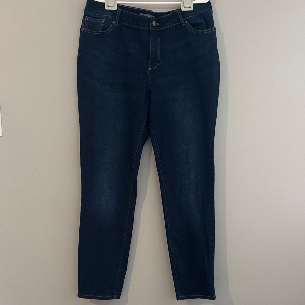 Garnet Hill Midnight Blue Cropped Jeans - Picture 1 of 3